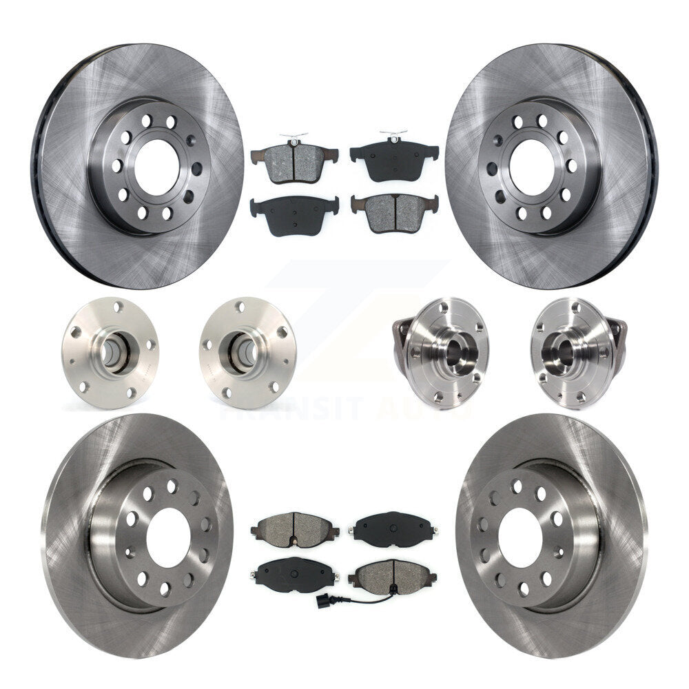 Kit de rotor et de plaquettes de frein à disque, roulement de moyeu avant et arrière (10 pièces) pour Audi A3 2.0 2016