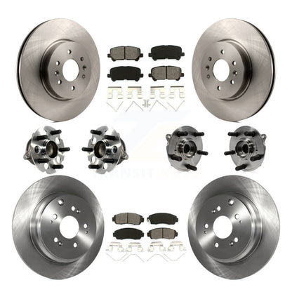 Kit de rotors et plaquettes de frein avec roulement de moyeu avant et arrière (10 pièces) pour Honda Odysse 2011-2014