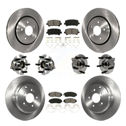 Kit de rotors et plaquettes de frein avec roulement de moyeu avant et arrière (10 pièces) pour Honda Odysse 2015-2017