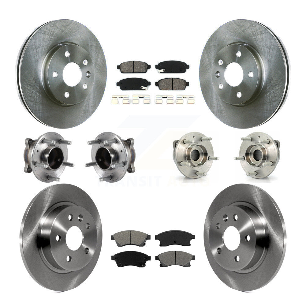 Kit de plaquettes de Rotor de frein, roulement de moyeu avant et arrière (10 pièces) pour moteur à gaz Chevrolet Cruze