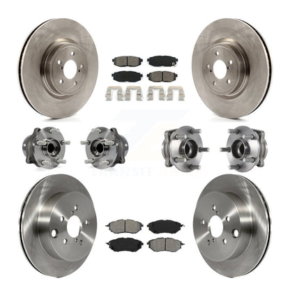 Kit de plaquettes de Rotor de frein à disque, roulement de moyeu avant et arrière (10 pièces) pour Subaru Forester 2.0