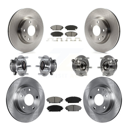 Kit de rotors et plaquettes de frein à disque, roulements de moyeu avant et arrière (10 pièces) pour Mazda 3 Sport