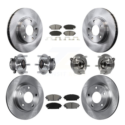 Kit de rotors et plaquettes de frein à disque, roulements de moyeu avant et arrière (10 pièces) pour Mazda 3 Sport