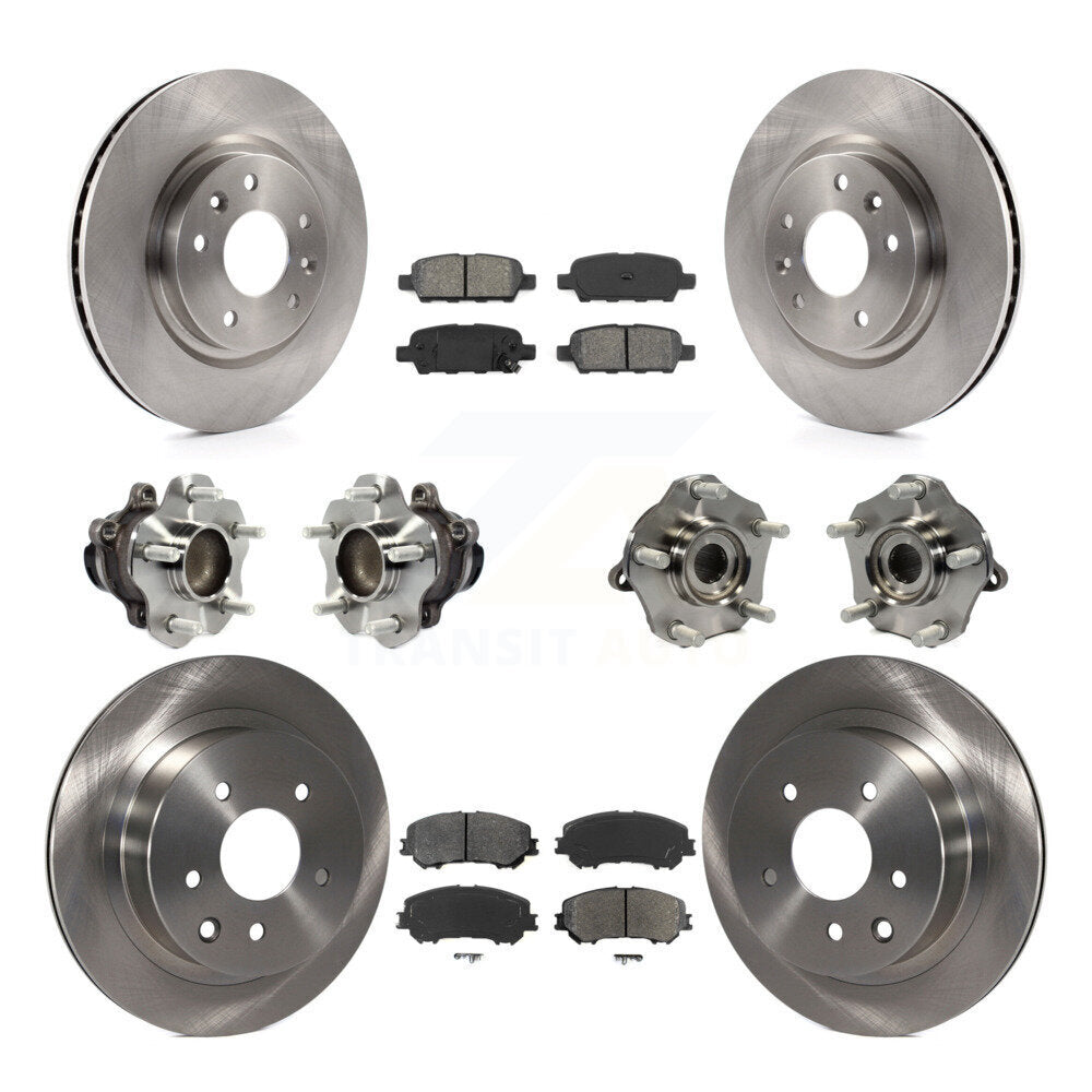 Kit de plaquettes de Rotor de frein, roulement de moyeu avant et arrière (10 pièces) pour Nissan Rogue Sport Qashqa