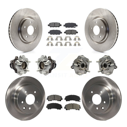 Kit de rotors et plaquettes de frein à disque, roulements de moyeu avant et arrière (10 pièces) pour Nissan Rogue