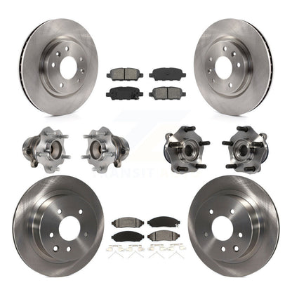 Kit de rotors et plaquettes de frein à disque, roulements de moyeu avant et arrière (10 pièces) pour Nissan LEAF