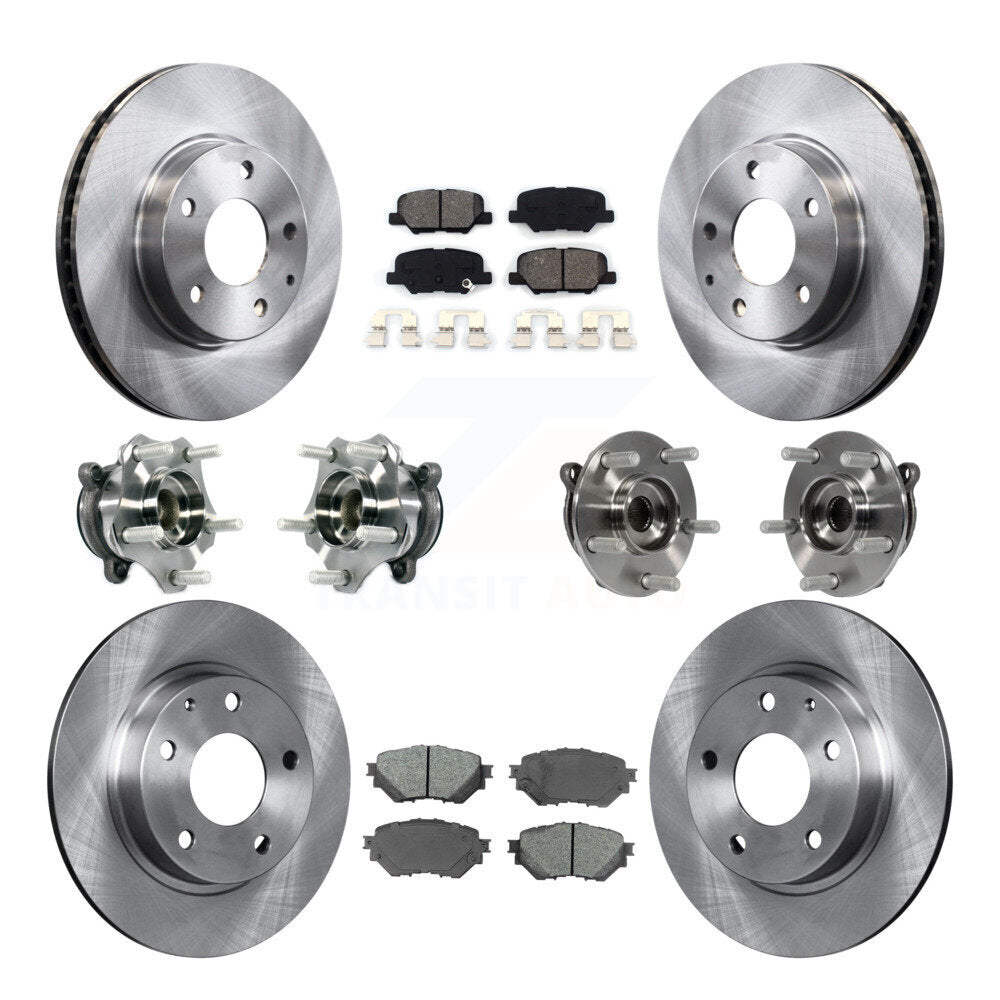 Kit de rotors et plaquettes de frein à disque, roulements de moyeu avant et arrière (10 pièces) pour Mazda 3 Sport