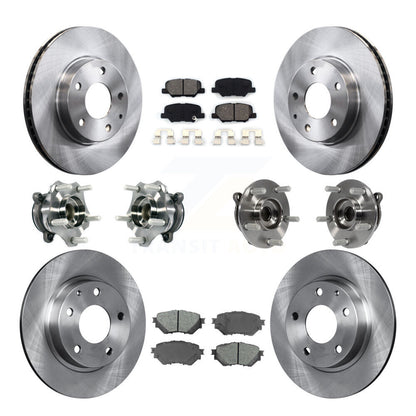 Kit de rotors et plaquettes de frein à disque, roulements de moyeu avant et arrière (10 pièces) pour Mazda 3 Sport