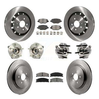 Kit de Rotor et de plaquettes de frein, roulement de moyeu avant et arrière (10 pièces), pour Ford Taurus Police Seda