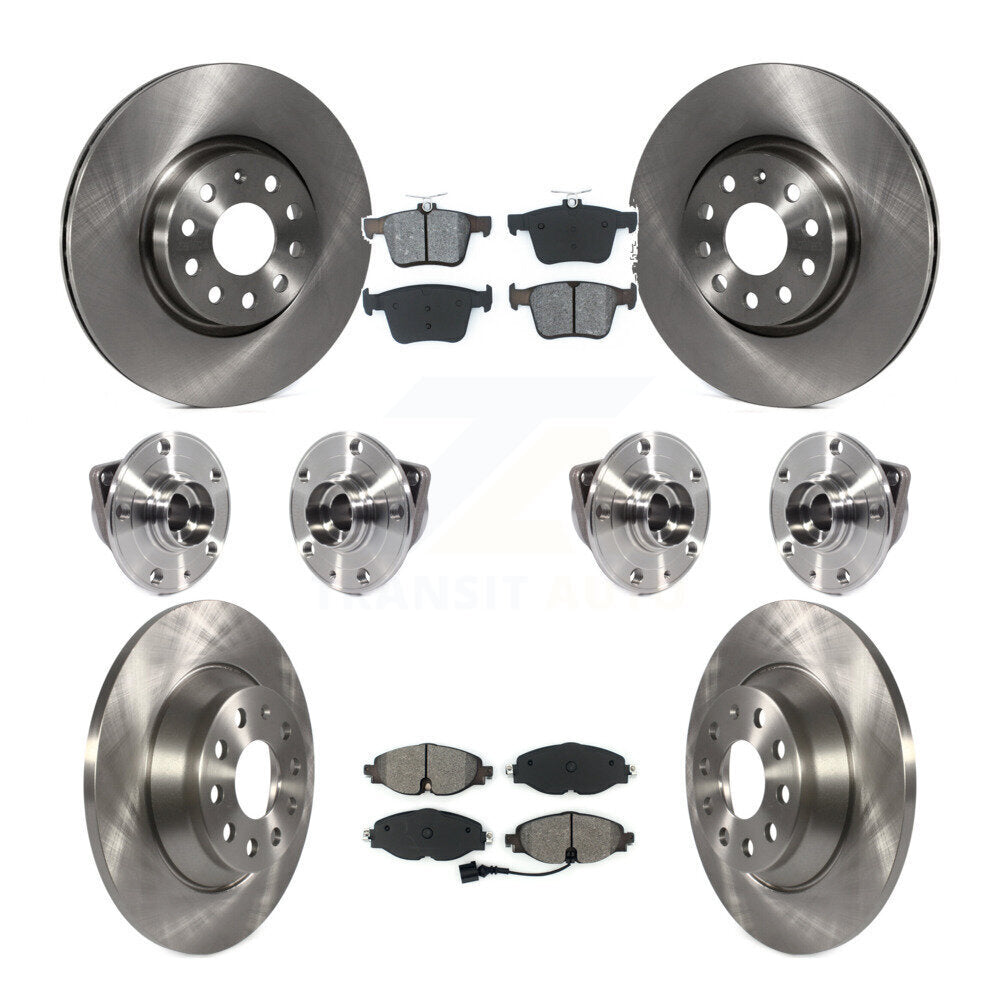Kit de rotors et plaquettes de frein à disque, roulement de moyeu avant et arrière (10 pièces) pour Audi TT Quattr