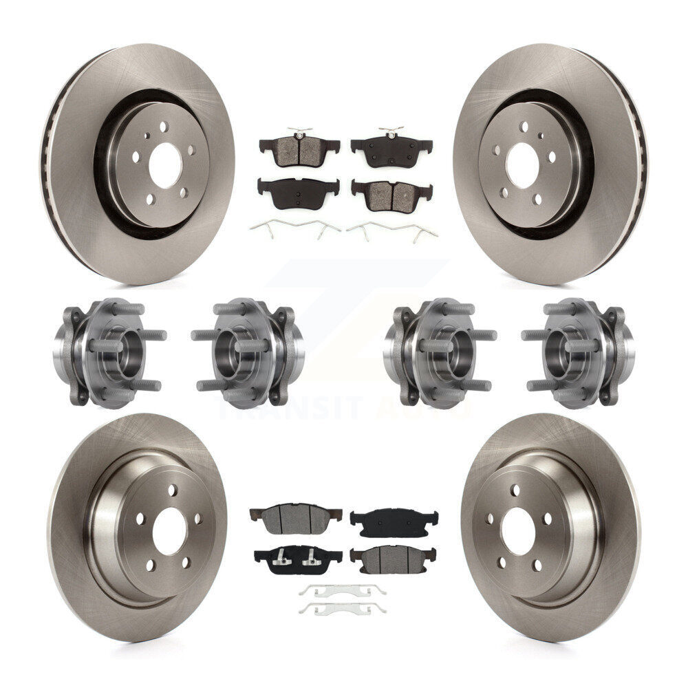 Kit de plaquettes de Rotor de frein, roulement de moyeu avant et arrière (10 pièces) pour Ford Edge Lincoln Nautilu