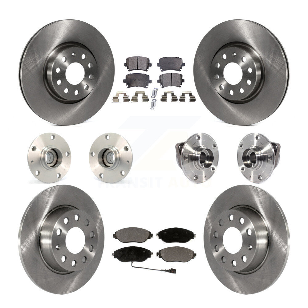 Kit de rotors et plaquettes de frein à disque, roulements de moyeu avant et arrière (10 pièces) pour Volkswagen GT