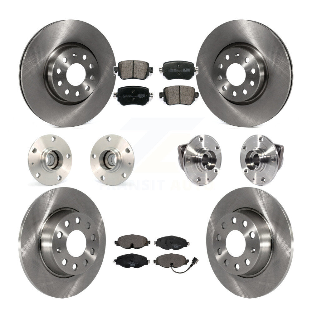 Kit de rotors et plaquettes de frein à disque, roulements de moyeu avant et arrière (10 pièces) pour Volkswagen GT