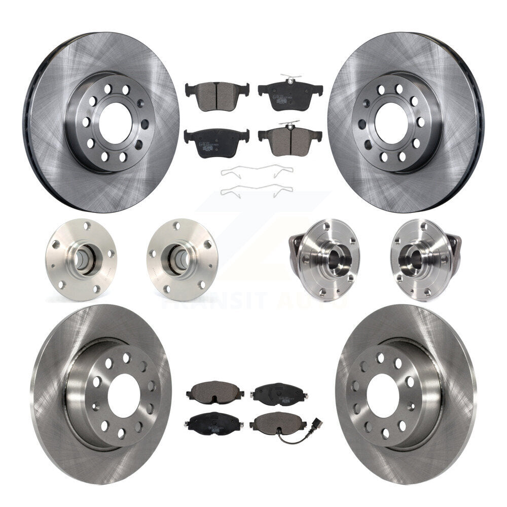 Kit de rotor et de plaquettes de frein à disque, roulement de moyeu avant et arrière (10 pièces) pour Audi A3 2.0 2016