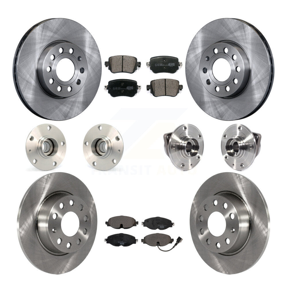 Kit de plaquettes de Rotor de frein, roulement de moyeu avant et arrière (10 pièces) pour Volkswagen Golf SportWage
