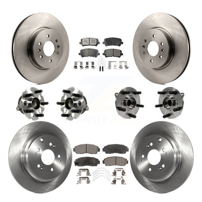 Kit de rotors et plaquettes de frein avec roulement de moyeu avant et arrière (10 pièces) pour Honda Odysse 2011-2014