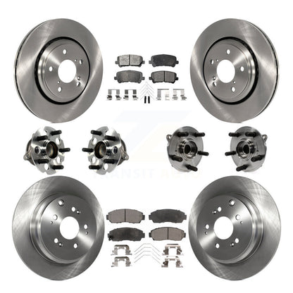 Kit de rotors et plaquettes de frein avec roulement de moyeu avant et arrière (10 pièces) pour Honda Odysse 2015-2017