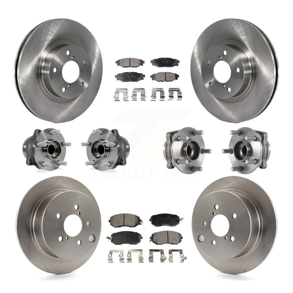 Kit de rotors et plaquettes de frein à disque, roulements de moyeu avant et arrière (10 pièces) pour Subaru Imprez