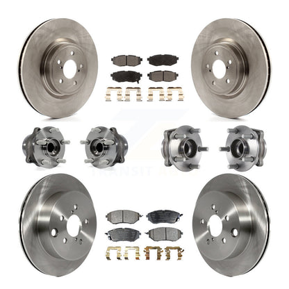 Kit de plaquettes de Rotor de frein à disque, roulement de moyeu avant et arrière (10 pièces) pour Subaru Forester 2.0