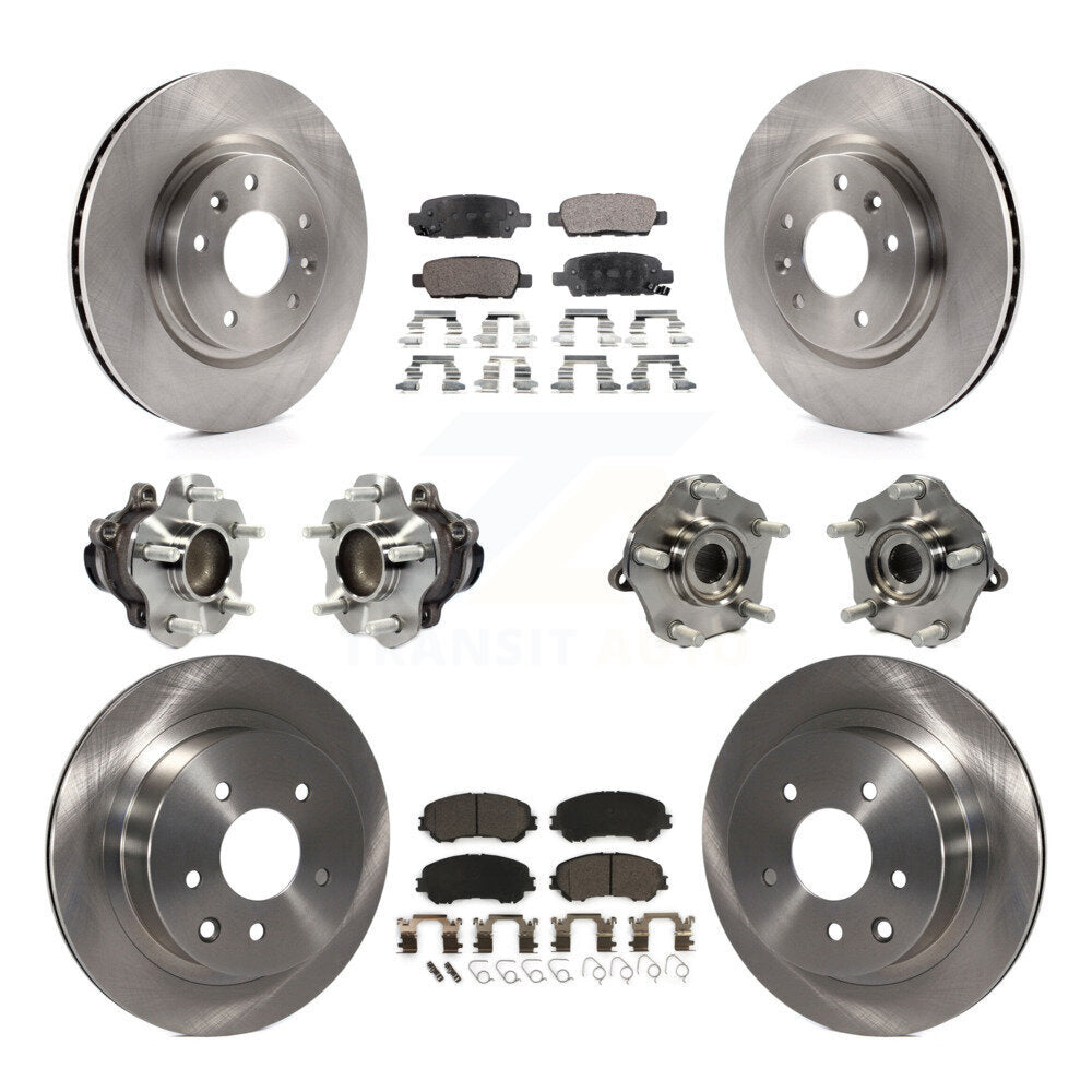 Kit de plaquettes de Rotor de frein, roulement de moyeu avant et arrière (10 pièces) pour Nissan Rogue Sport Qashqa