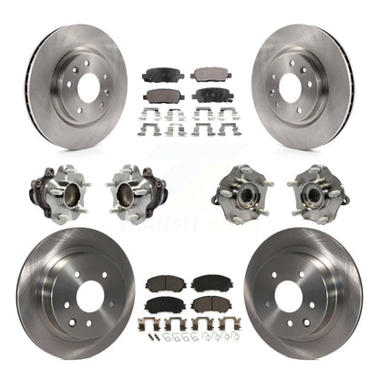 Kit de plaquettes de Rotor de frein, roulement de moyeu avant et arrière (10 pièces) pour Nissan Rogue Sport Qashqa