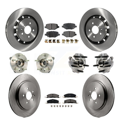 Kit de Rotor et de plaquettes de frein, roulement de moyeu avant et arrière (10 pièces), pour Ford Taurus Police Seda