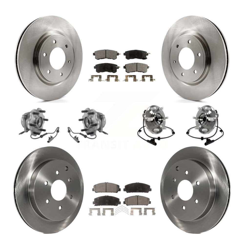 Kit de plaquettes de Rotor de frein, roulement de moyeu avant et arrière (10 pièces) pour INFINITI QX80 Nissan QX5