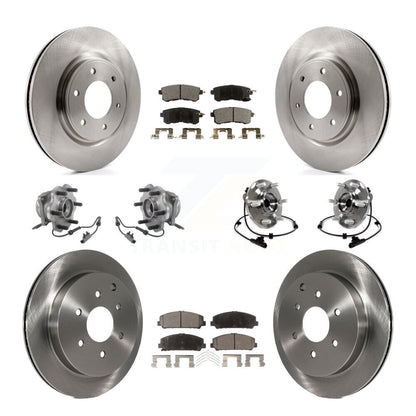 Kit de plaquettes de Rotor de frein, roulement de moyeu avant et arrière (10 pièces) pour INFINITI QX80 Nissan QX5
