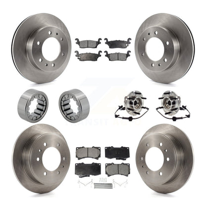 Kit de patins et rotors de frein à disque, roulement de moyeu avant et arrière (10 pièces) pour Hummer H3T H