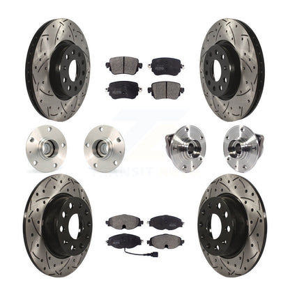 Kit de plaquettes de Rotor de frein à disque revêtu de roulement de moyeu avant et arrière (10 pièces) pour Volkswagen GT