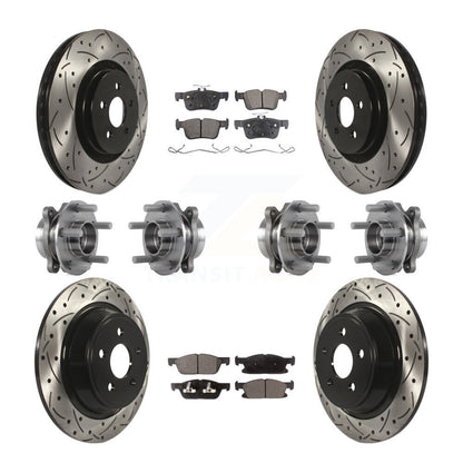 Kit de plaquettes de Rotor de frein, roulement de moyeu avant et arrière (10 pièces) pour Ford Edge Lincoln MK