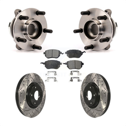 Kit de plaquettes de Rotor de frein, ensemble de roulements de moyeu avant, fente de perçage, pour Nissan Muran