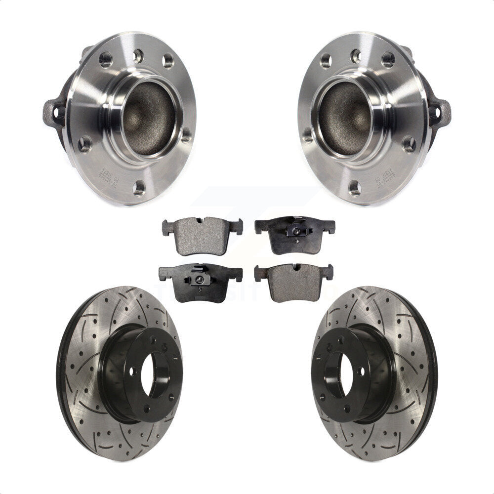 Kit de Rotor et de plaquettes de frein à fente percée, roulement de moyeu avant, pour BMW 328i 320i 228i 428