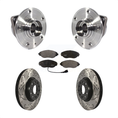 Kit de plaquettes de Rotor de frein, roulement de moyeu avant, fente de perçage, pour Volkswagen GTI Arteo