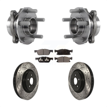 Kit de plaquettes de Rotor de frein, roulement de moyeu avant, fente de perçage, pour Ford Edge Lincoln Nautilu