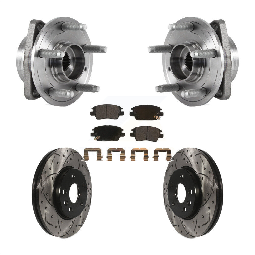 Kit de plaquettes de Rotor de frein, roulement de moyeu avant, fente percée, pour Chevrolet Cruze Volt Bol