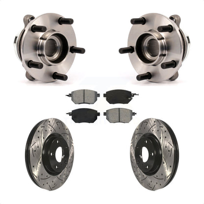 Kit de plaquettes de Rotor de frein, ensemble de roulements de moyeu avant, fente de perçage, pour Nissan Muran