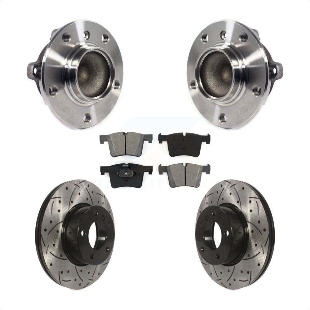 Kit de Rotor et de plaquettes de frein à fente percée, roulement de moyeu avant, pour BMW 328i 320i 228i 428