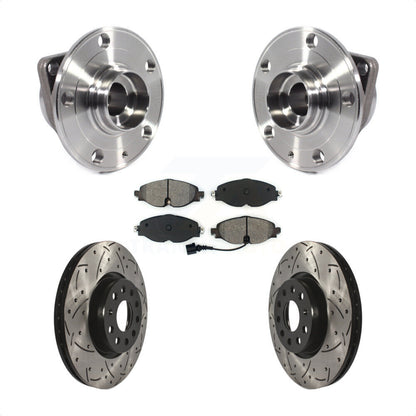 Kit de plaquettes de Rotor de frein, roulement de moyeu avant, fente de perçage, pour Volkswagen Taos GTI Golf A