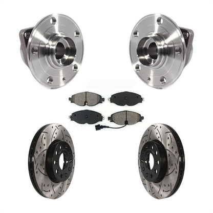 Kit de plaquettes de Rotor de frein, roulement de moyeu avant, fente de perçage, pour Volkswagen Jetta Taos Gol