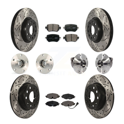 Kit de plaquettes de Rotor de frein à disque revêtu de roulement de moyeu avant et arrière (10 pièces) pour Volkswagen GT