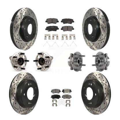 Kit de plaquettes de rotor de frein, roulement de moyeu avant et arrière (10 pièces) pour Hyundai Elantra G 17
