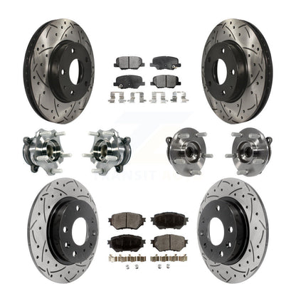 Kit de plaquettes de rotor de frein à disque revêtues de roulement de moyeu avant et arrière (10 pièces) pour Mazda 3 Spor