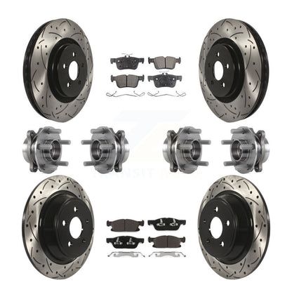 Kit de plaquettes de Rotor de frein, roulement de moyeu avant et arrière (10 pièces) pour Ford Edge Lincoln MK