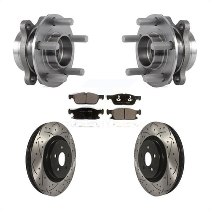 Kit de Rotor et de plaquettes de frein à fente percée, roulement de moyeu avant, pour Ford Fusion Lincoln MK