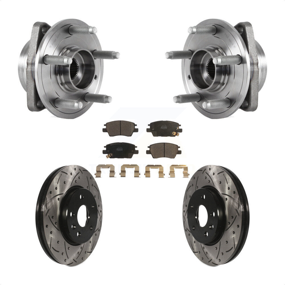 Kit de plaquettes de Rotor de frein, roulement de moyeu avant, fente percée, pour Chevrolet Cruze Volt Bol