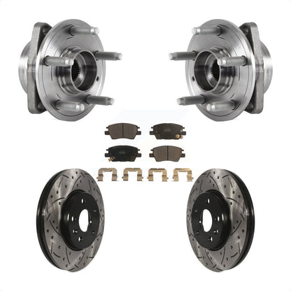 Kit de plaquettes de Rotor de frein, roulement de moyeu avant, fente percée, pour Chevrolet Cruze Volt Bol