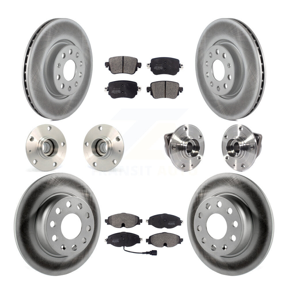 Kit de plaquettes de Rotor de frein à disque revêtu de roulement de moyeu avant et arrière (10 pièces) pour Volkswagen GT