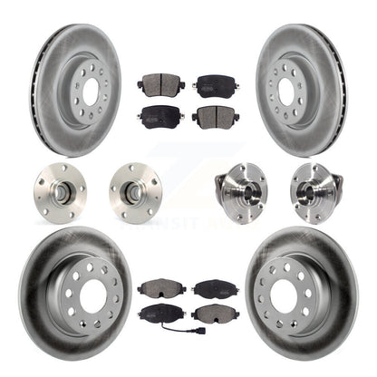 Kit de plaquettes de Rotor de frein à disque revêtu de roulement de moyeu avant et arrière (10 pièces) pour Volkswagen GT
