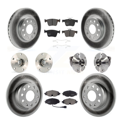 Kit de rotor et de plaquettes de frein revêtus de roulement de moyeu avant et arrière (10 pièces) pour Audi A3 2016 2.0